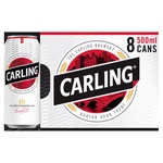  Carling 500ml Cans 8 Pack