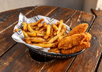 Chicken goujons and Chips